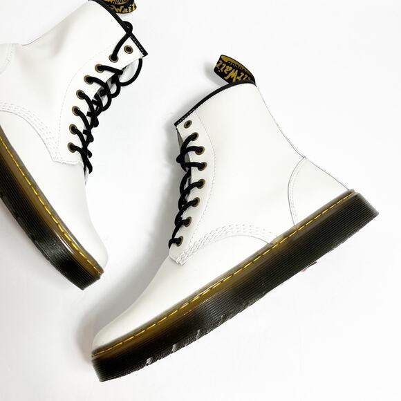 DR. MARTENS WOMENS ZAVALA WHITE COMBATS SIZE 10 WOMEN NEW - Picture 4 of 5